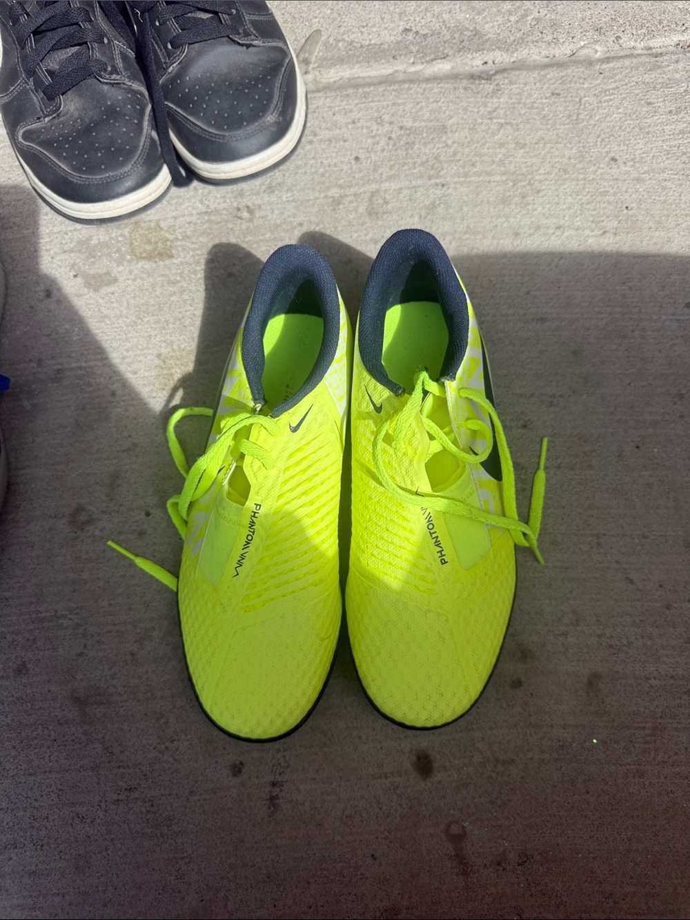 Nike PhantomVNM Soccer Shoes - Neon Yellow with Black Trim